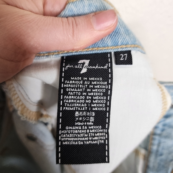 7 For All Mankind Pastel Rainbow Fringe Mini Skirt 27 - Picture 8 of 11